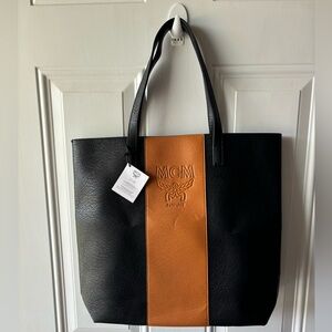 MCM PERFUMS FAUX LEATHER TOTE BAG